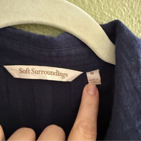 Soft Surroundings Je Veux Gauze Top Size M - Picture 2 of 4